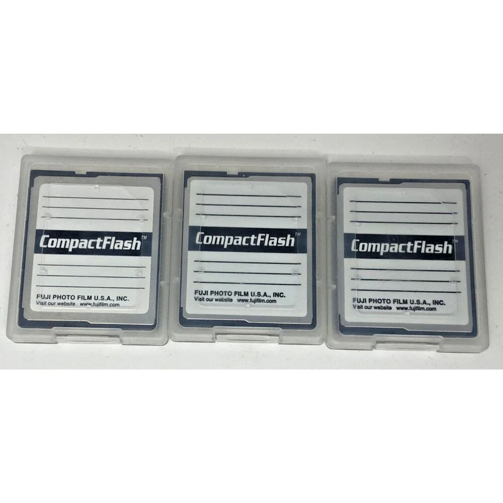 Lot of (3) Fujifilm 64MB Compact Flash Memory Card for Digital Cameras etc. NEW